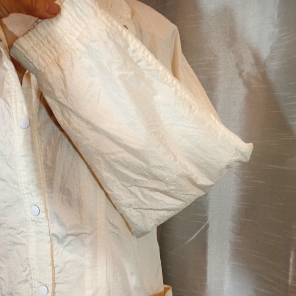 Haband Waterproof Windbreaker, Tudor CT Women Jacket off-white, BttnUp, Pckts,M - Picture 11 of 11